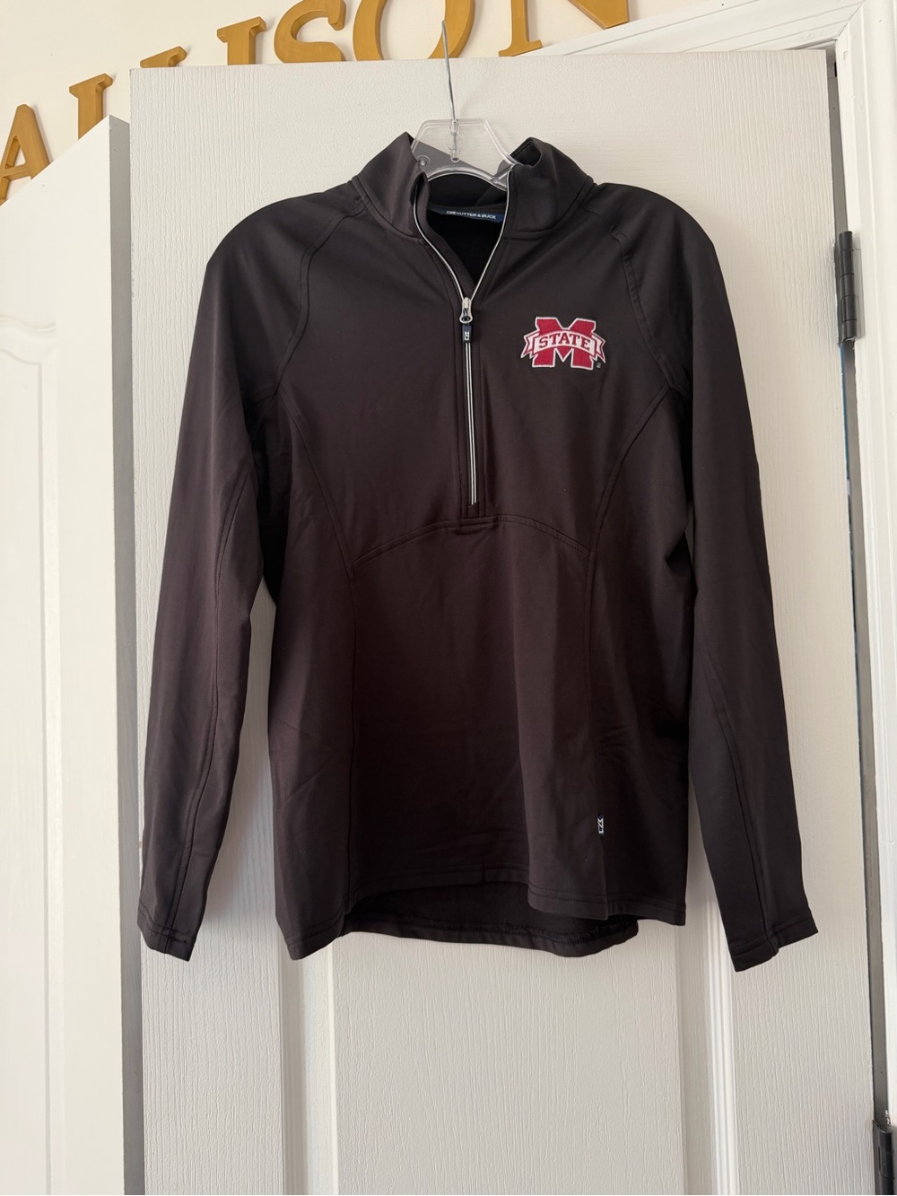 Cutter & Buck Black Mississippi State Half-Zip Pullover